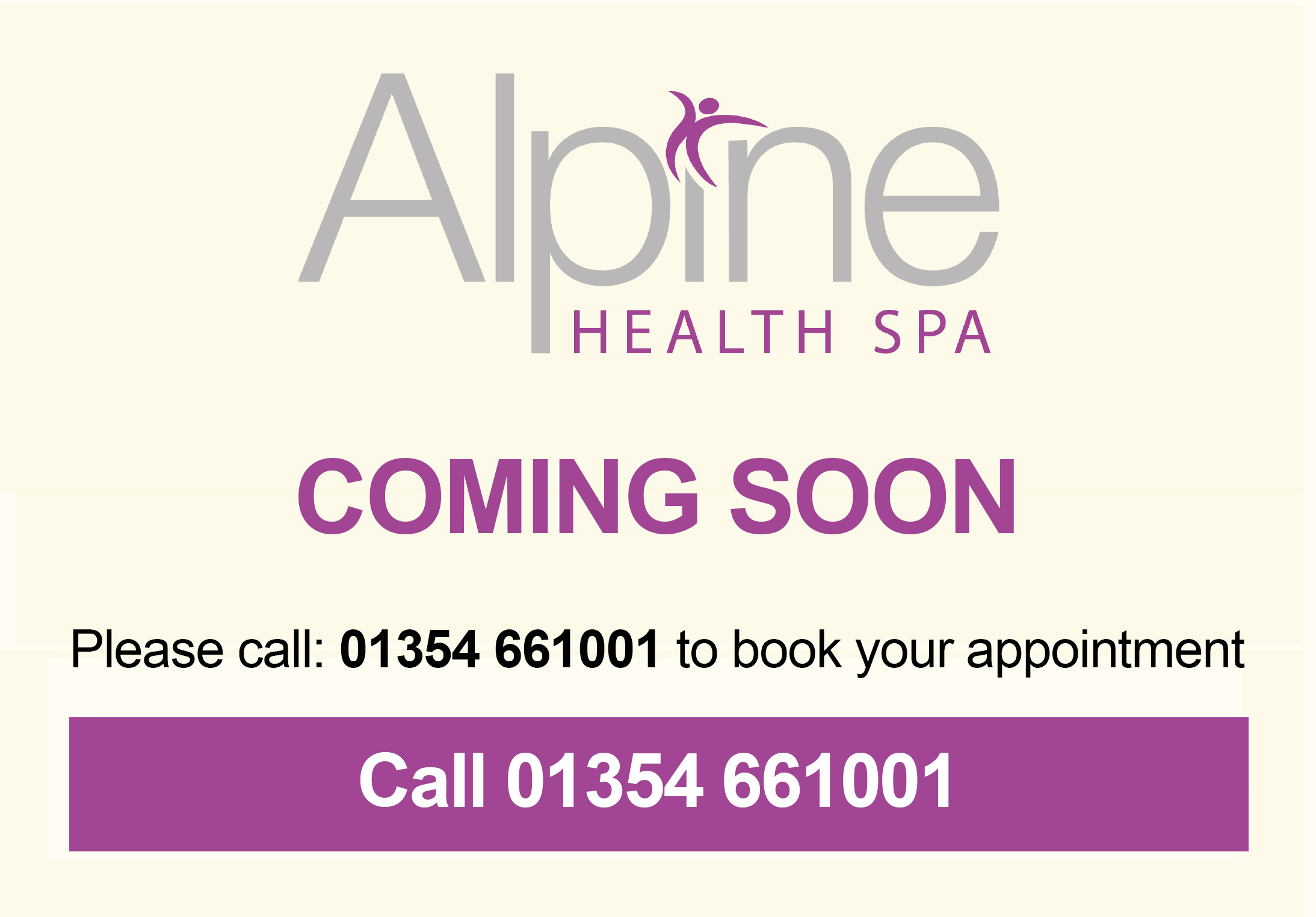 Coming Soon - Call 01354 661001