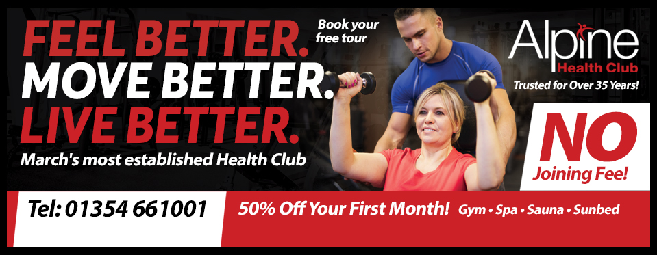 Feel Better. Move Better. Live Better. March's most established Health Club.